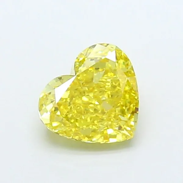 1.44ct HEART Fancy Intense Yellow VVS2 Coloured Lab diamond