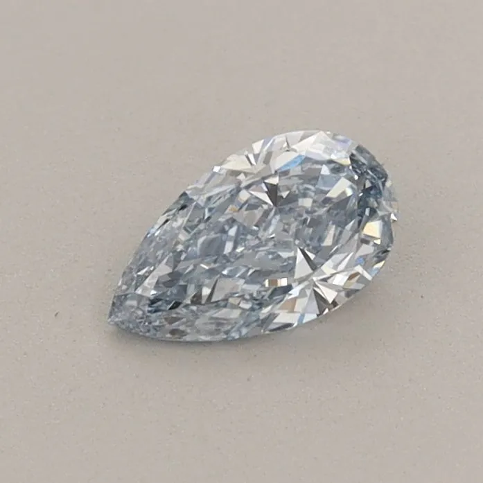 0.34ct PEAR Fancy Vivid Blue VS1 Coloured Lab diamond