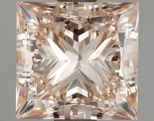 3ct PRINCESS Fancy Orange Pink VS1 Coloured Lab diamond