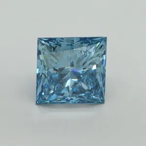 4.06ct PRINCESS Fancy Vivid Blue VS2 Coloured Lab diamond