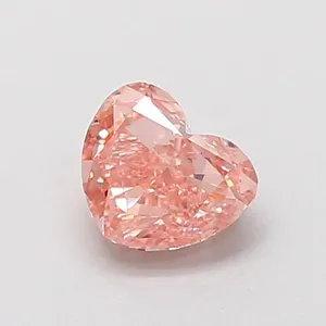 0.65ct HEART Fancy Intense Pink VS1 Coloured Lab diamond