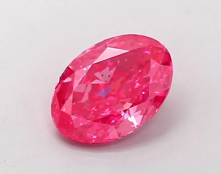 1.05ct OVAL Fancy Vivid Pink VS2 Coloured Lab diamond