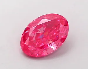 1.05ct OVAL Fancy Vivid Pink VS2 Coloured Lab diamond