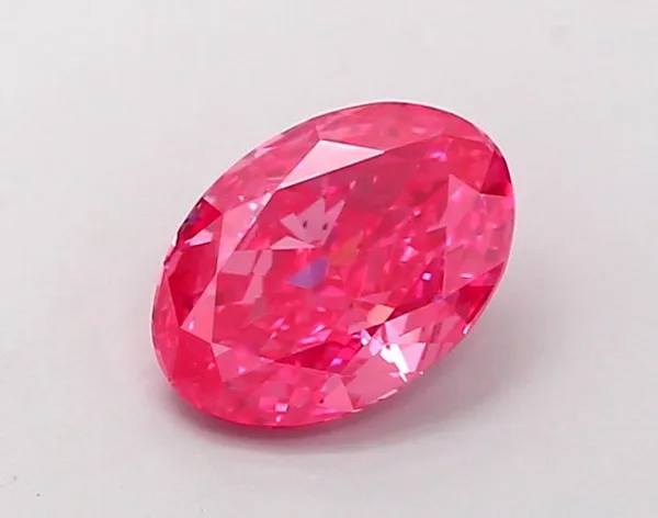 1.05ct OVAL Fancy Vivid Pink VS2 Coloured Lab diamond