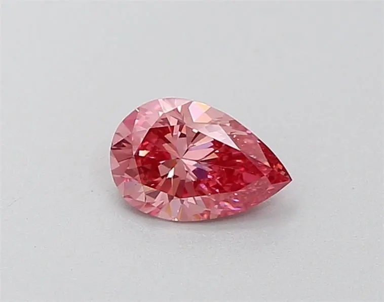 0.50ct PEAR Fancy Vivid Pink VS1 Coloured Lab diamond