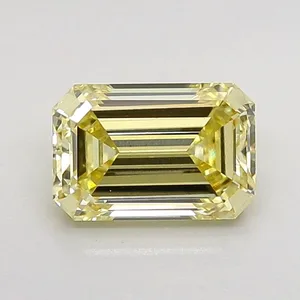1.03ct EMERALD Fancy Yellow VVS2 Coloured Lab diamond