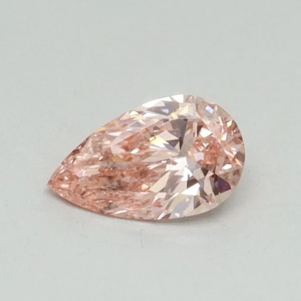 0.31ct PEAR Fancy Vivid Pink SI2 Coloured Lab diamond