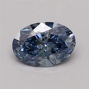 0.49ct OVAL Fancy Vivid Blue VVS2 Coloured Lab diamond