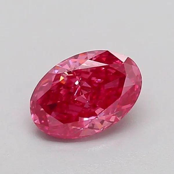 0.73ct OVAL Fancy Vivid Pink SI2 Coloured Lab diamond
