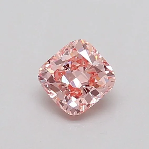 0.42ct CUSHION Fancy Intense Pink VS1 Coloured Lab diamond