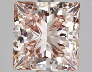 4.58ct PRINCESS Fancy Brownish Pink VVS2 Coloured Lab diamond