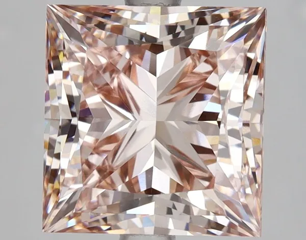 4.58ct PRINCESS Fancy Brownish Pink VVS2 Coloured Lab diamond