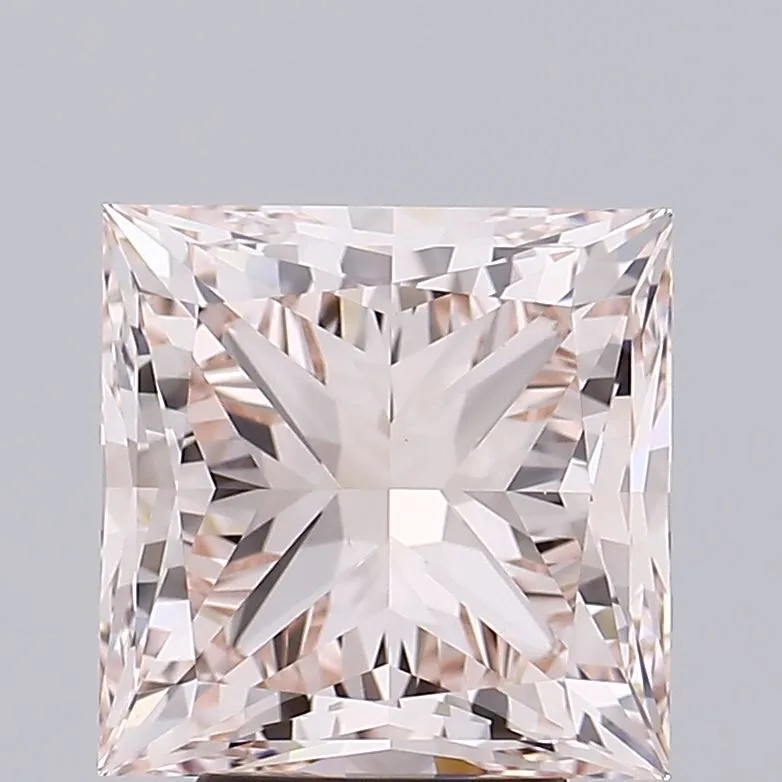 5.01ct PRINCESS Fancy Light Pink VS1 Coloured Lab diamond