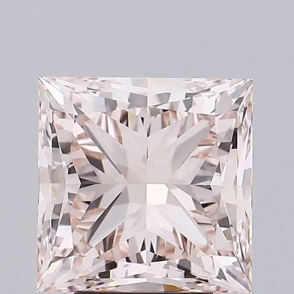5.01ct PRINCESS Fancy Light Pink VS1 Coloured Lab diamond