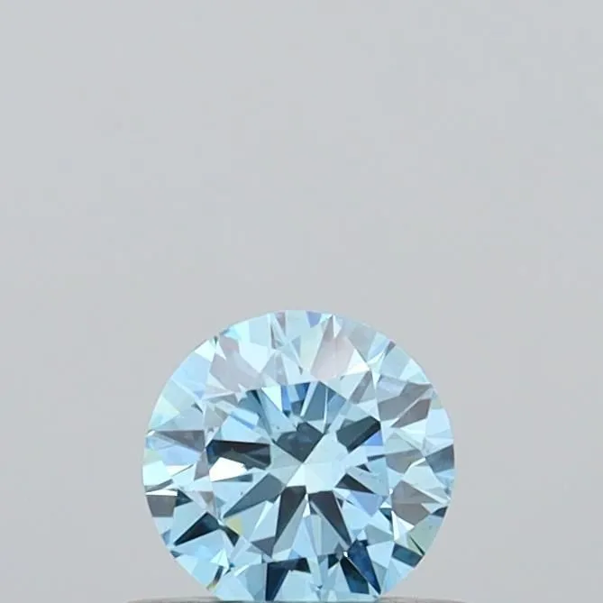 0.41ct ROUND Fancy Vivid Blue VS2 Coloured Lab diamond