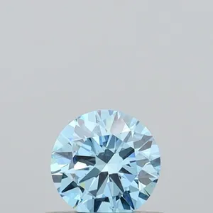 0.41ct ROUND Fancy Vivid Blue VS2 Coloured Lab diamond
