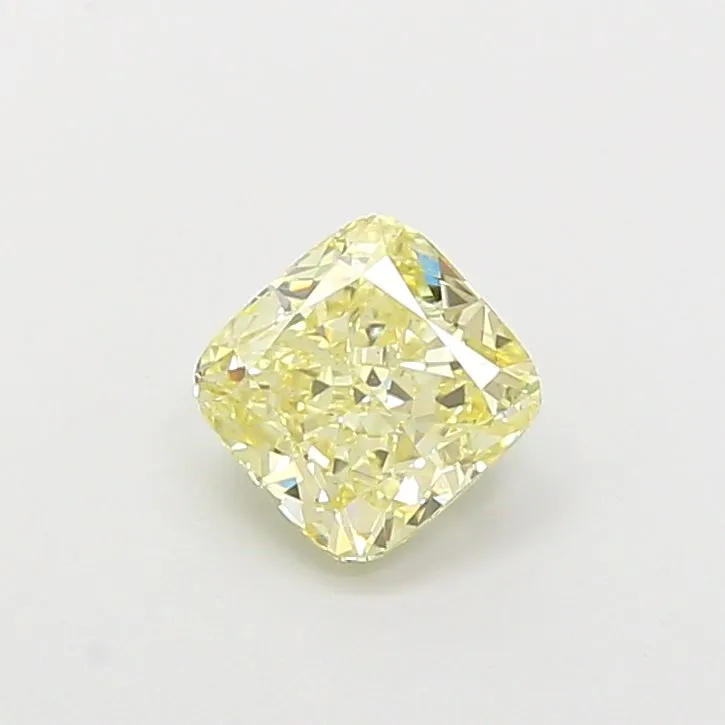 1.15ct CUSHION Fancy Light Yellow VS1 Coloured Lab diamond