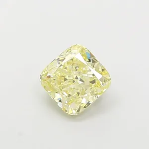 1.15ct CUSHION Fancy Light Yellow VS1 Coloured Lab diamond