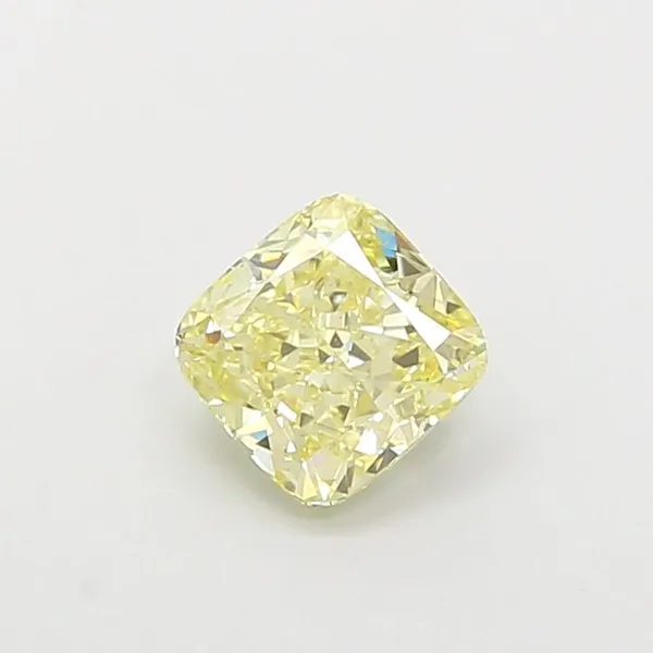 1.15ct CUSHION Fancy Light Yellow VS1 Coloured Lab diamond