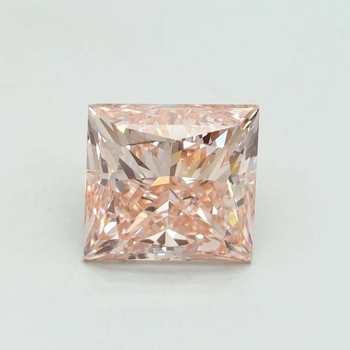 5.01ct PRINCESS Fancy Vivid Pink VS1 Coloured Lab diamond