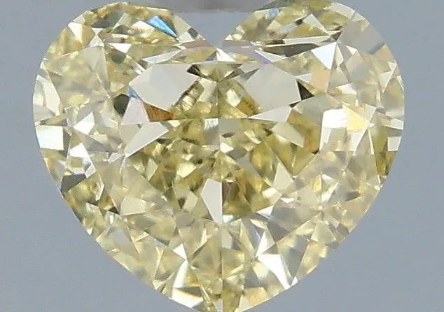 1.59ct HEART Fancy Yellow VS1 Coloured Lab diamond