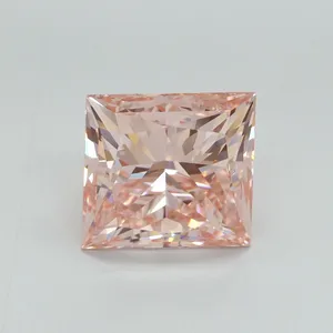 4.62ct PRINCESS Fancy Vivid Pink VS2 Coloured Lab diamond