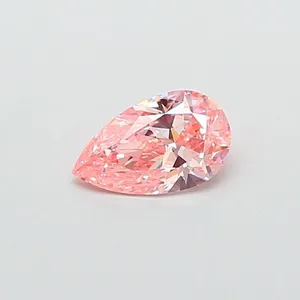 0.86ct PEAR Fancy Vivid Pink VS2 Coloured Lab diamond