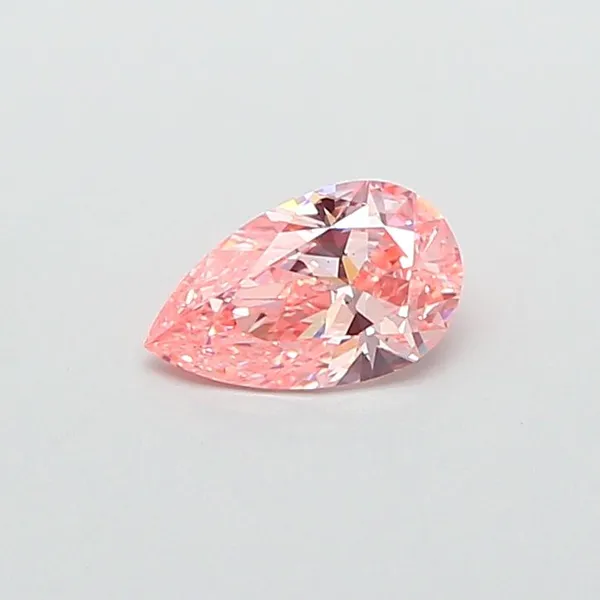 0.86ct PEAR Fancy Vivid Pink VS2 Coloured Lab diamond