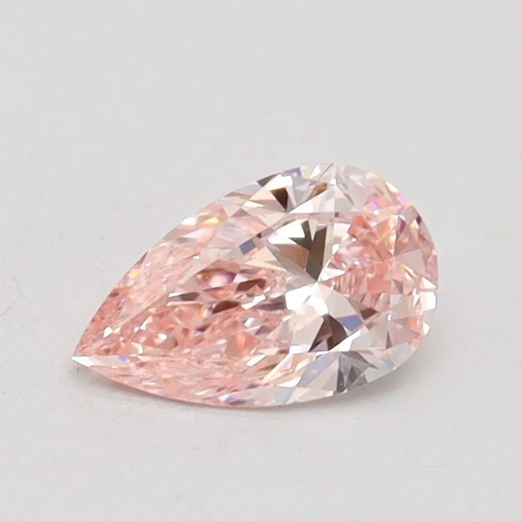 0.52ct PEAR Fancy Light Pink VVS2 Coloured Lab diamond