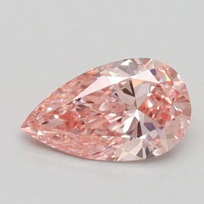 0.60ct PEAR Fancy Intense Pink SI1 Coloured Lab diamond