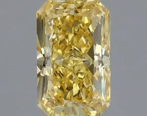 0.51ct RADIANT Fancy Vivid Yellow VVS2 Coloured Lab diamond