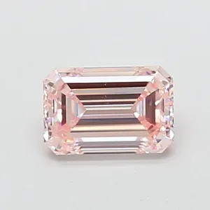 1.54ct EMERALD Fancy Intense Pink VVS2 Coloured Lab diamond