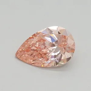0.51ct PEAR Fancy Intense Pink VS2 Coloured Lab diamond