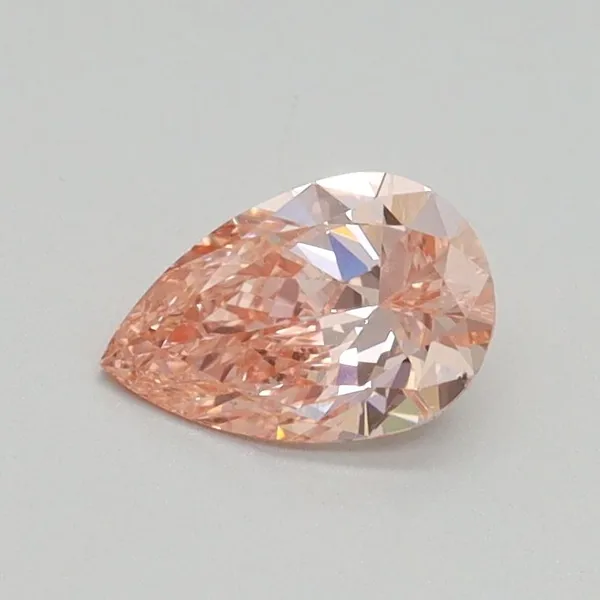 0.51ct PEAR Fancy Intense Pink VS2 Coloured Lab diamond