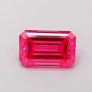 1.24ct EMERALD Fancy Vivid Pink VS1 Coloured Lab diamond