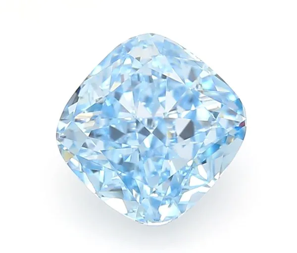 1.02ct CUSHION Fancy Vivid Blue VVS2 Coloured Lab diamond