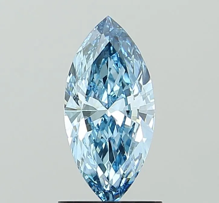 1.04ct MARQUISE Fancy Vivid Blue VVS2 Coloured Lab diamond