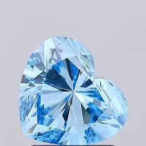 1.5ct HEART Fancy Vivid Blue VS1 Coloured Lab diamond