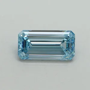 1.01ct EMERALD Fancy Vivid Blue VS1 Coloured Lab diamond