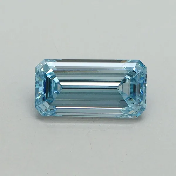 1.01ct EMERALD Fancy Vivid Blue VS1 Coloured Lab diamond