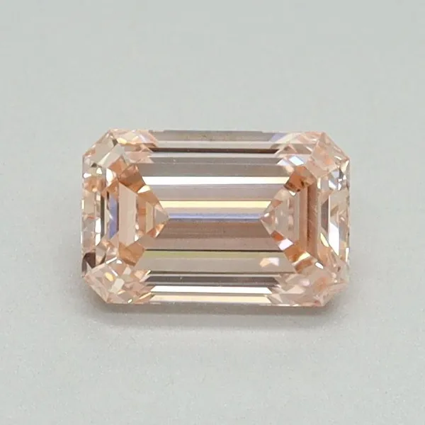 0.59ct EMERALD Fancy Pink VVS2 Coloured Lab diamond