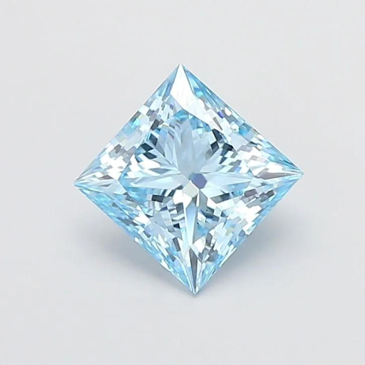 2.08ct PRINCESS Fancy Intense Blue VS1 Coloured Lab diamond