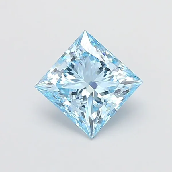 2.08ct PRINCESS Fancy Intense Blue VS1 Coloured Lab diamond