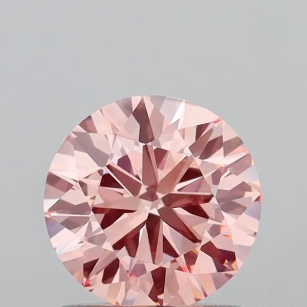 1.03ct ROUND Fancy Intense Pink VS1 Coloured Lab diamond