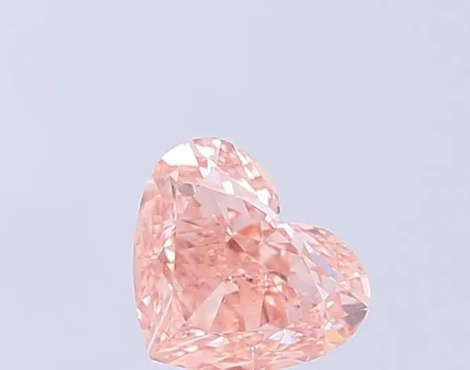 1.04ct HEART Fancy Brownish Pink VS1 Coloured Lab diamond
