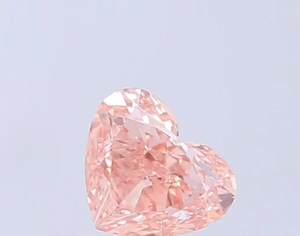1.04ct HEART Fancy Brownish Pink VS1 Coloured Lab diamond