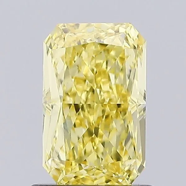 1.09ct RADIANT Fancy Vivid Yellow VVS2 Coloured Lab diamond