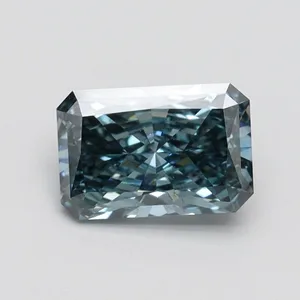 1.01ct RADIANT Fancy Vivid Greenish Blue VS2 Coloured Lab diamond