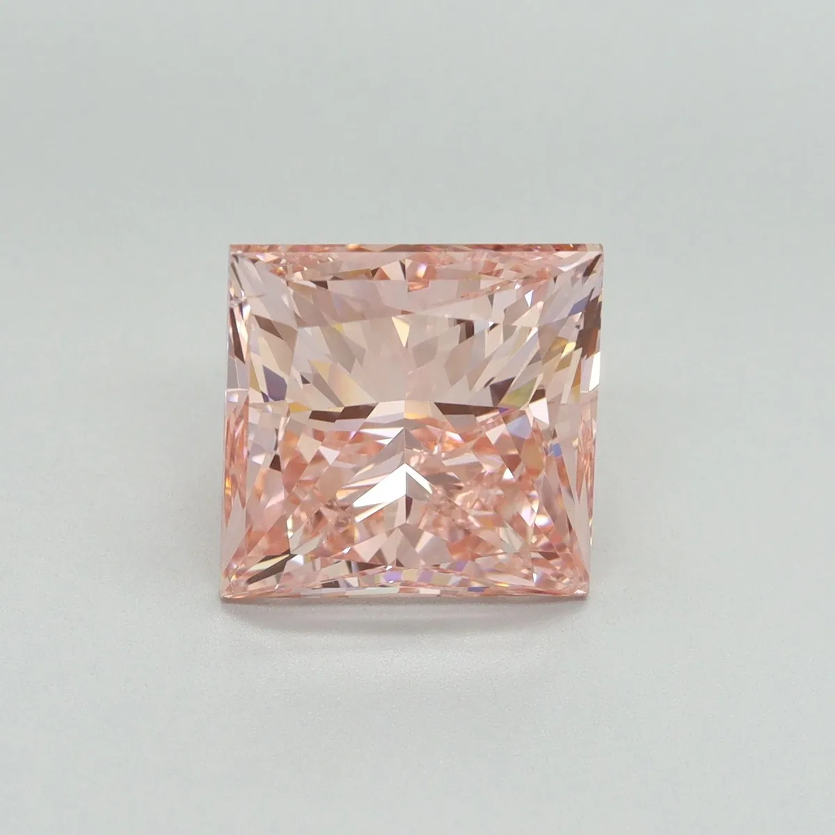 5.05ct PRINCESS Fancy Intense Pink SI1 Coloured Lab diamond