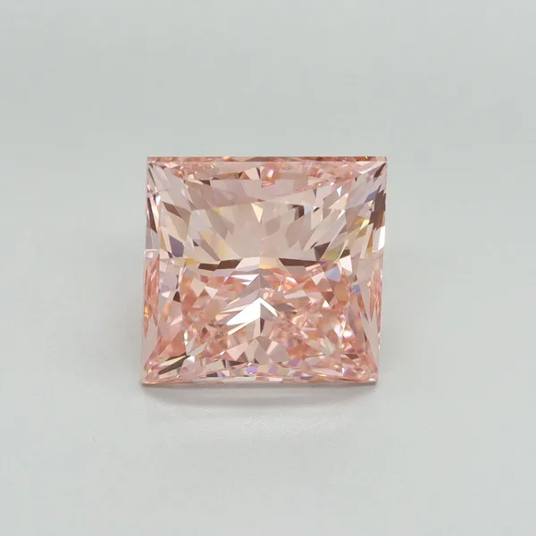 5.05ct PRINCESS Fancy Intense Pink SI1 Coloured Lab diamond